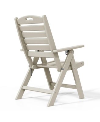 HDPE Adjustable Highback Folding Patio Dining Chair
