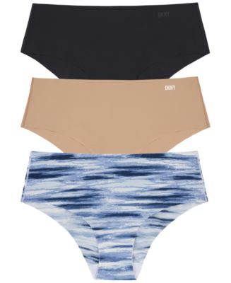DKNY Women's Litewear Cut Anywhere Hipster Panties 3 Pack