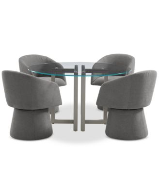 5 Pc. Dining Set (Emila Round Table & 4 Korder Chairs), Created for Macy's