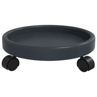 Plant Trolleys with Wheels 2 pcs Gray Diameter 13.4" 77.2 lb