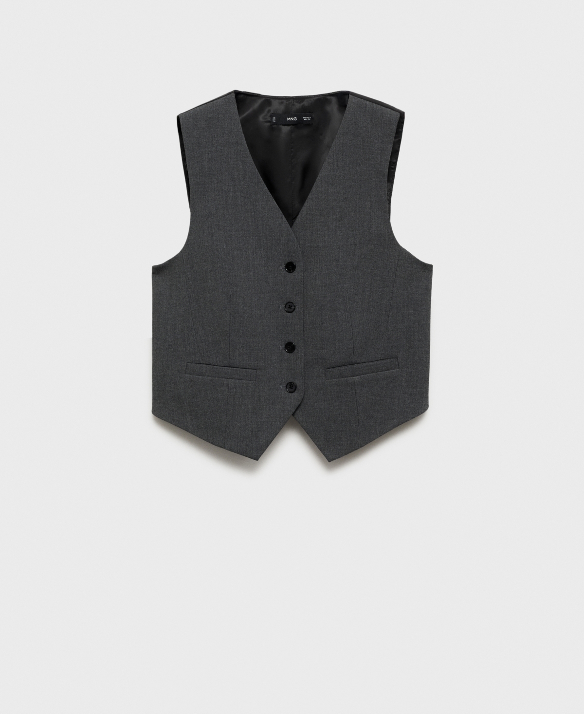 Mango Gilet With Adjustable Belt Grey In Gray