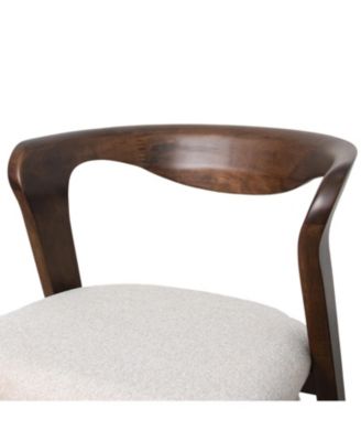 2-Pc. Solid Wood Mid-Century Modern Dining Chair Set