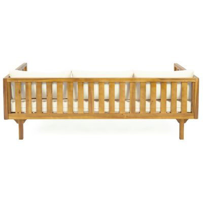 Streamdale Acacia Wood Daybed Durable, Water-Resistant, Classic Slat Paneling Design