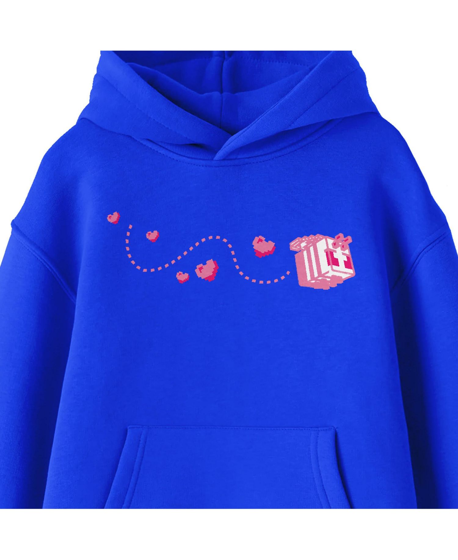 Block Butterfly Flying Youth Royal Blue Graphic Hoodie-XS