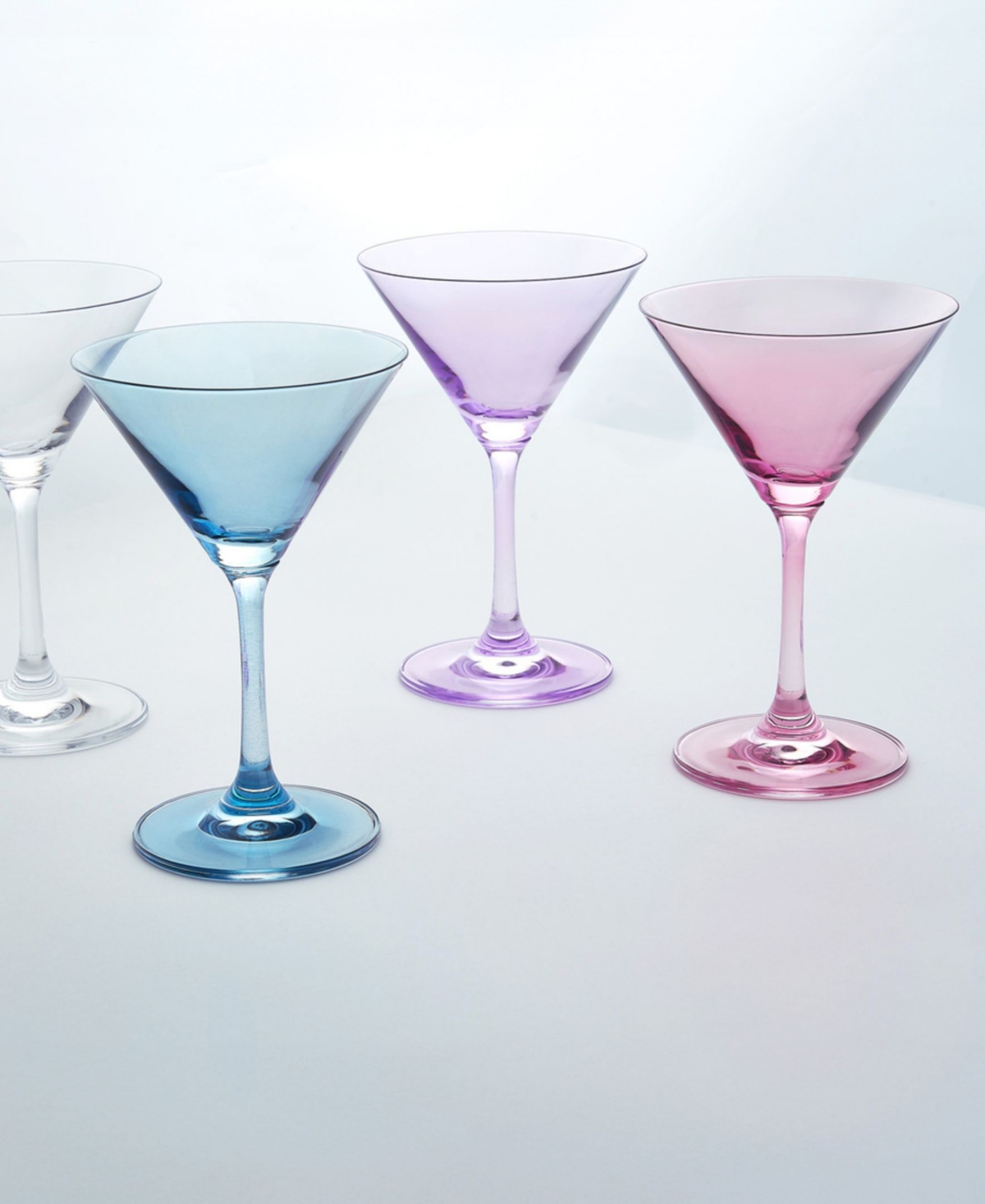 Godinger Veneto Martini Glasses, Set Of 4 In Blue