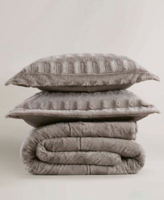 Gia Faux-Fur 3-Pc. Comforter Set, Full/Queen