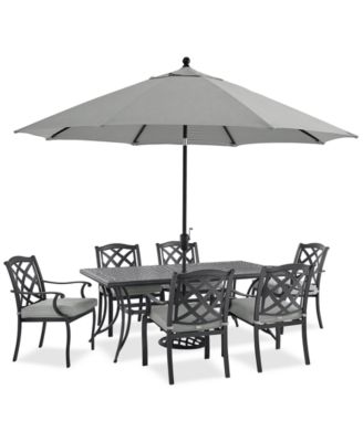 Wythburn Outdoor Dining 7 pc Set (72"x38" Table & 6 Lattice Dining Chairs), Created for Macy's