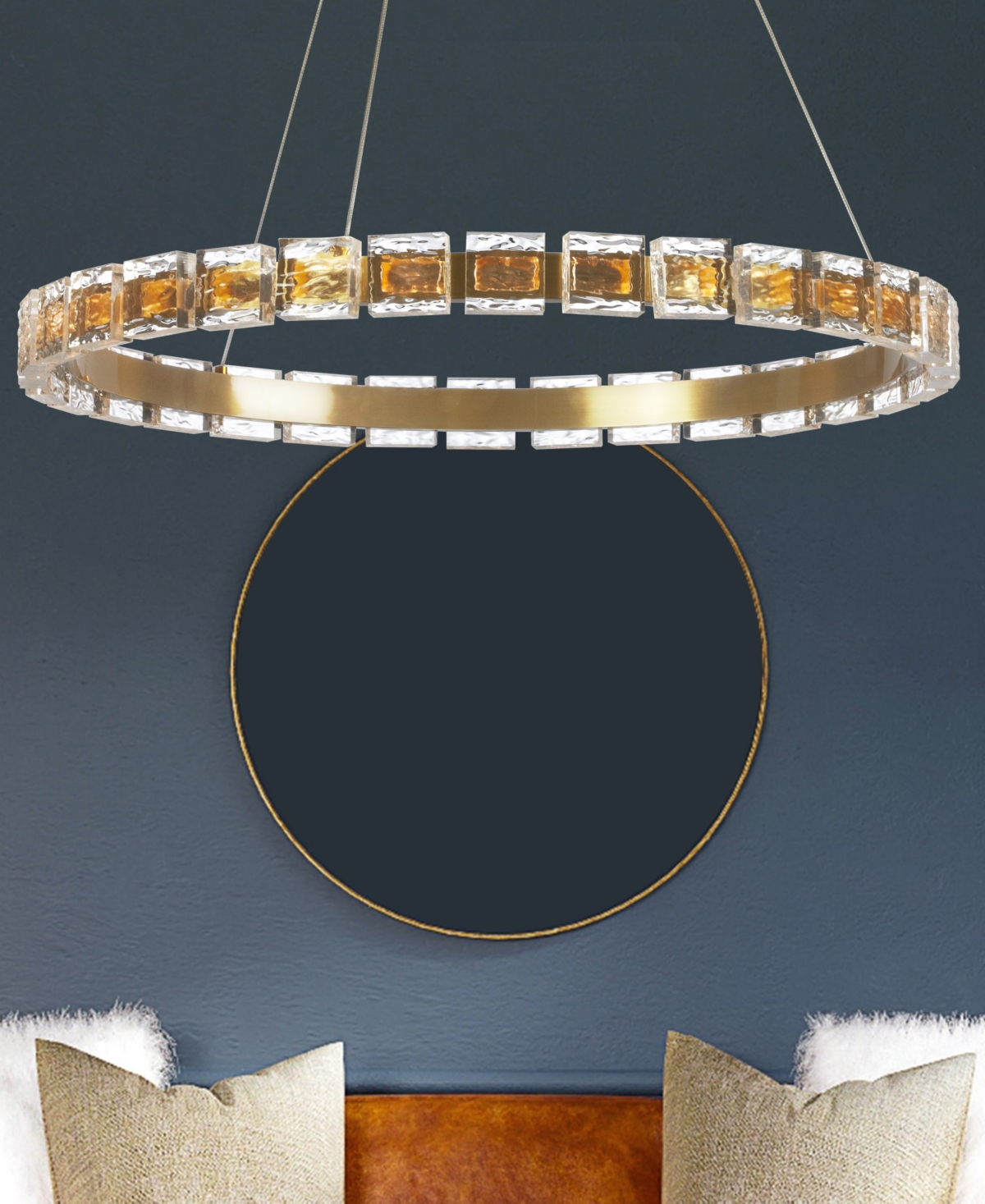 Dainolite 2" Metal Camila Led Chandelier In Clear