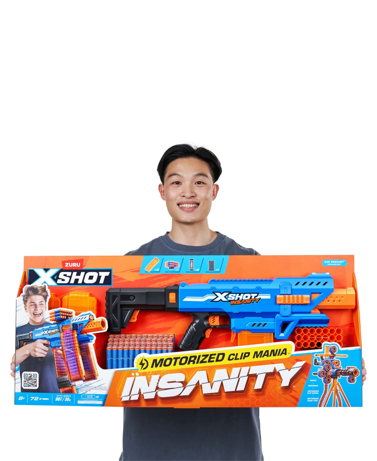X-shot Insanity Motorized Clip Blaster In No Color