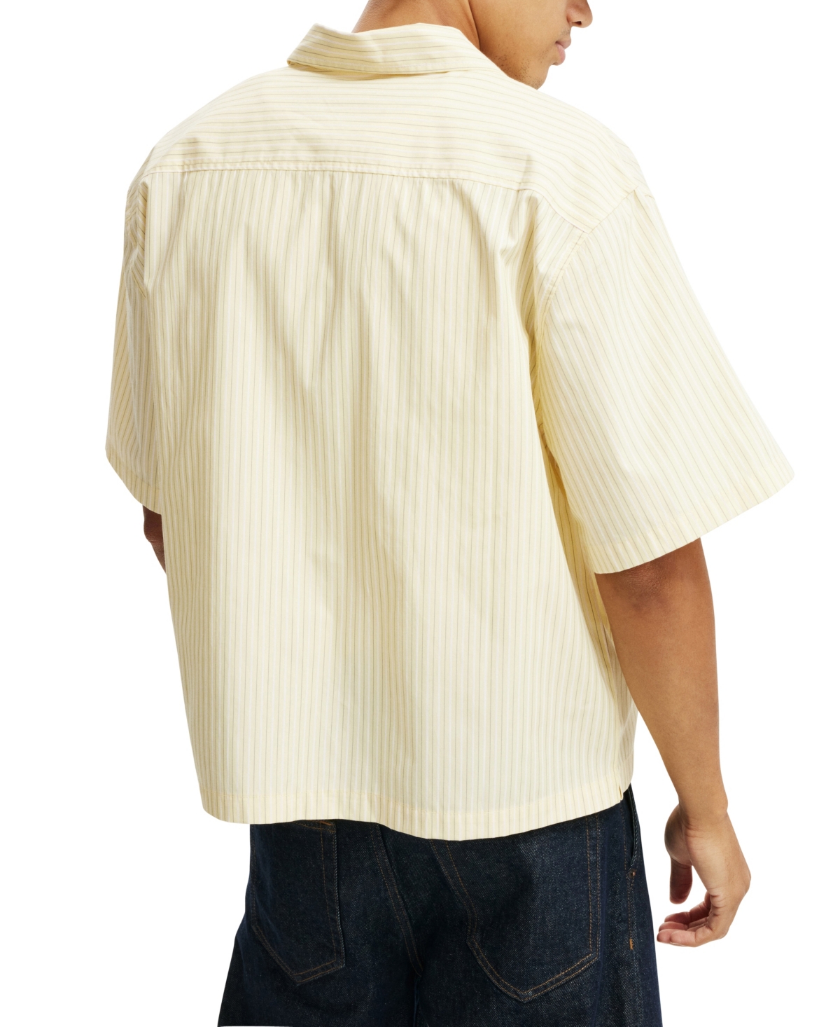Shop Cotton On Men's Ventura Short Sleeve Shirt In Summer Yellow Stripe