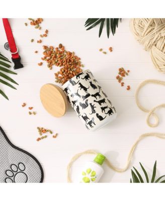 Ceramic Pet Treat Canister Cats Meow