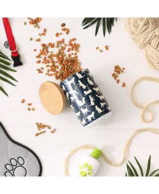 Ceramic Pet Treat Canister Cats Meow