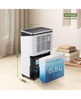 45Pints/Day Dehumidifier for Home, Basement & Garage, Low Noise, 6500ML Water Tank, Auto Drain Hose, Intelligent Humidity Control