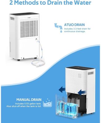 45 Pint Auto Manual Drain Home Dehumidifier