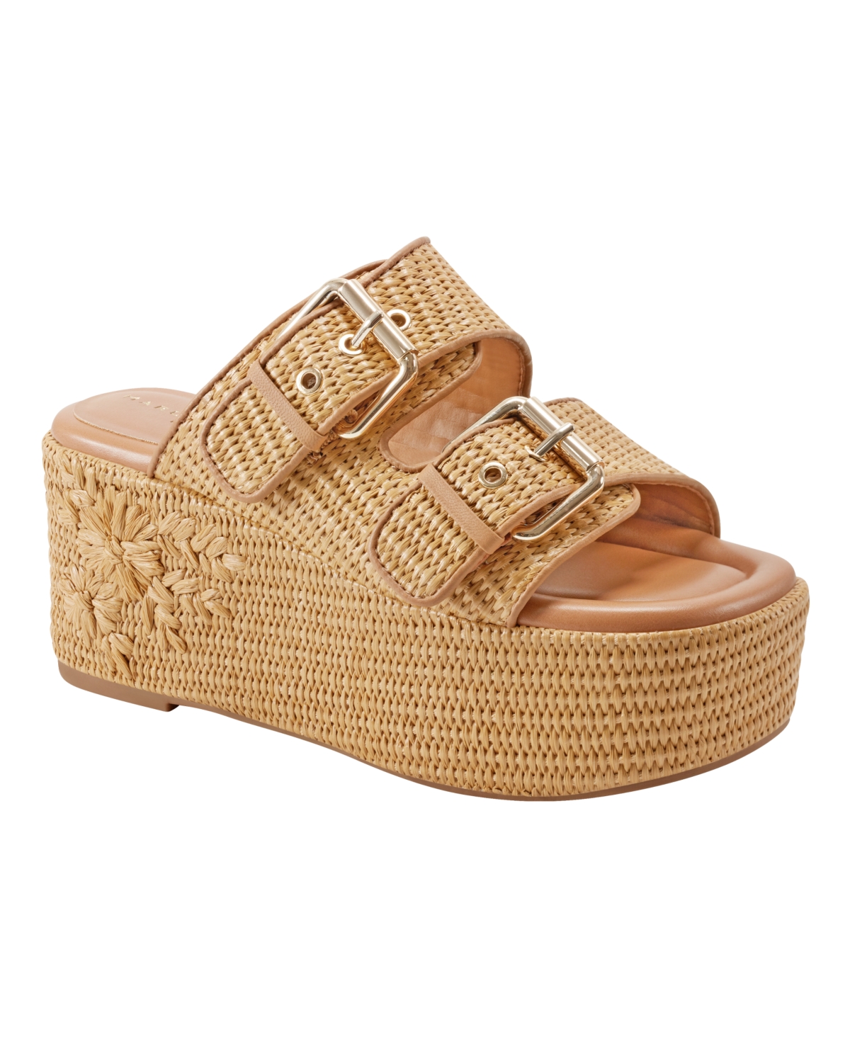 Women's Poppy High Platform Wedge Sandals - Light Natural