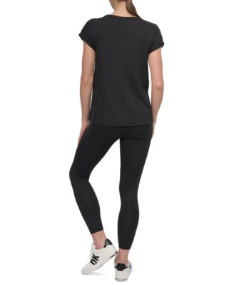 Women's V-Inset Roll-Sleeve T-Shirt