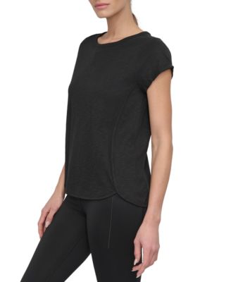 Women's V-Inset Roll-Sleeve T-Shirt