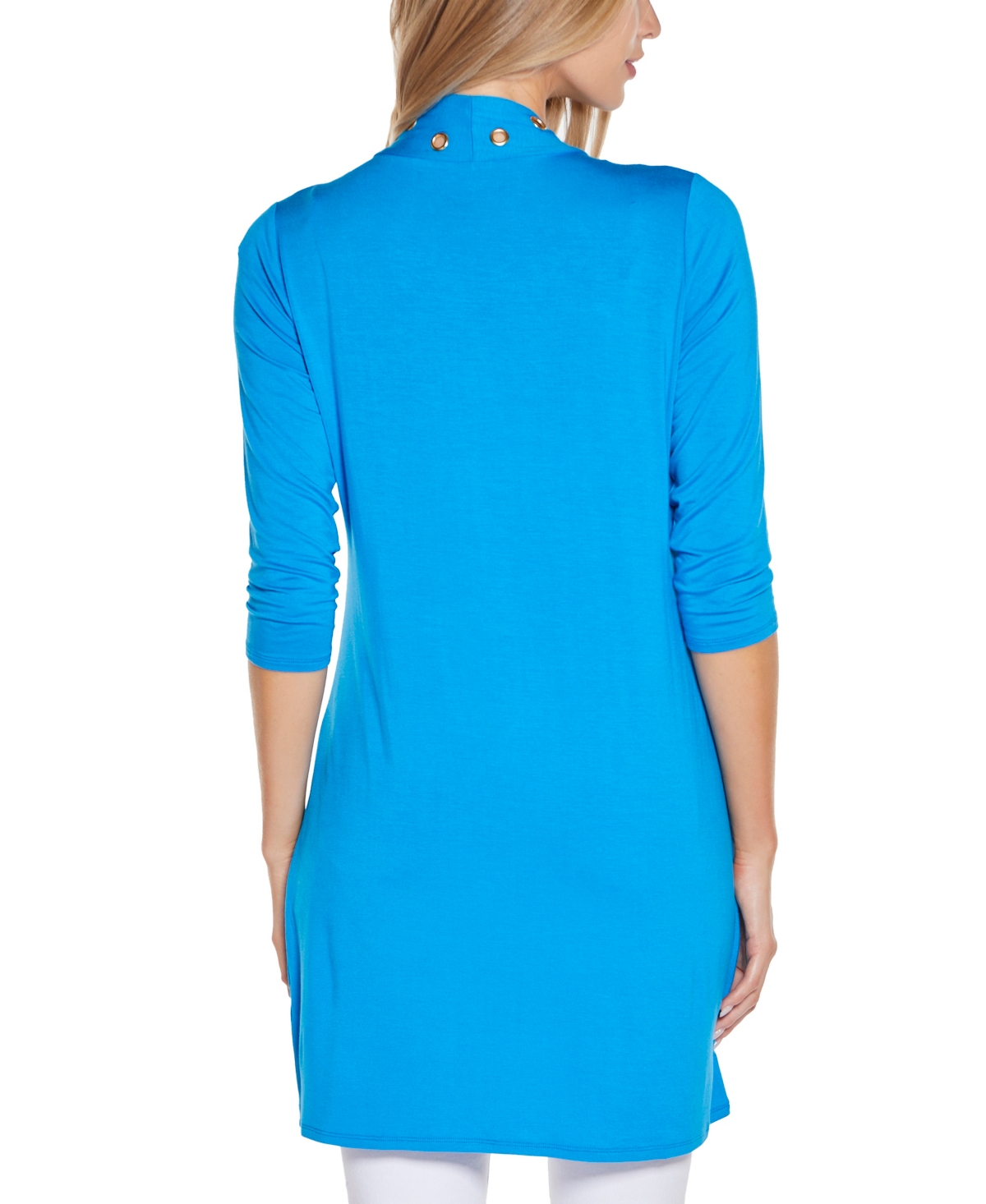Belldini Grommet-trim Cardigan In Mediterranean