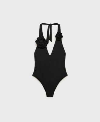 MANGO - Women's Flower Detail Swimsuit