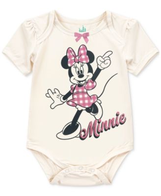 Baby Girls Minnie Mouse Bodysuit, Pants & Hat, 3 Piece Set