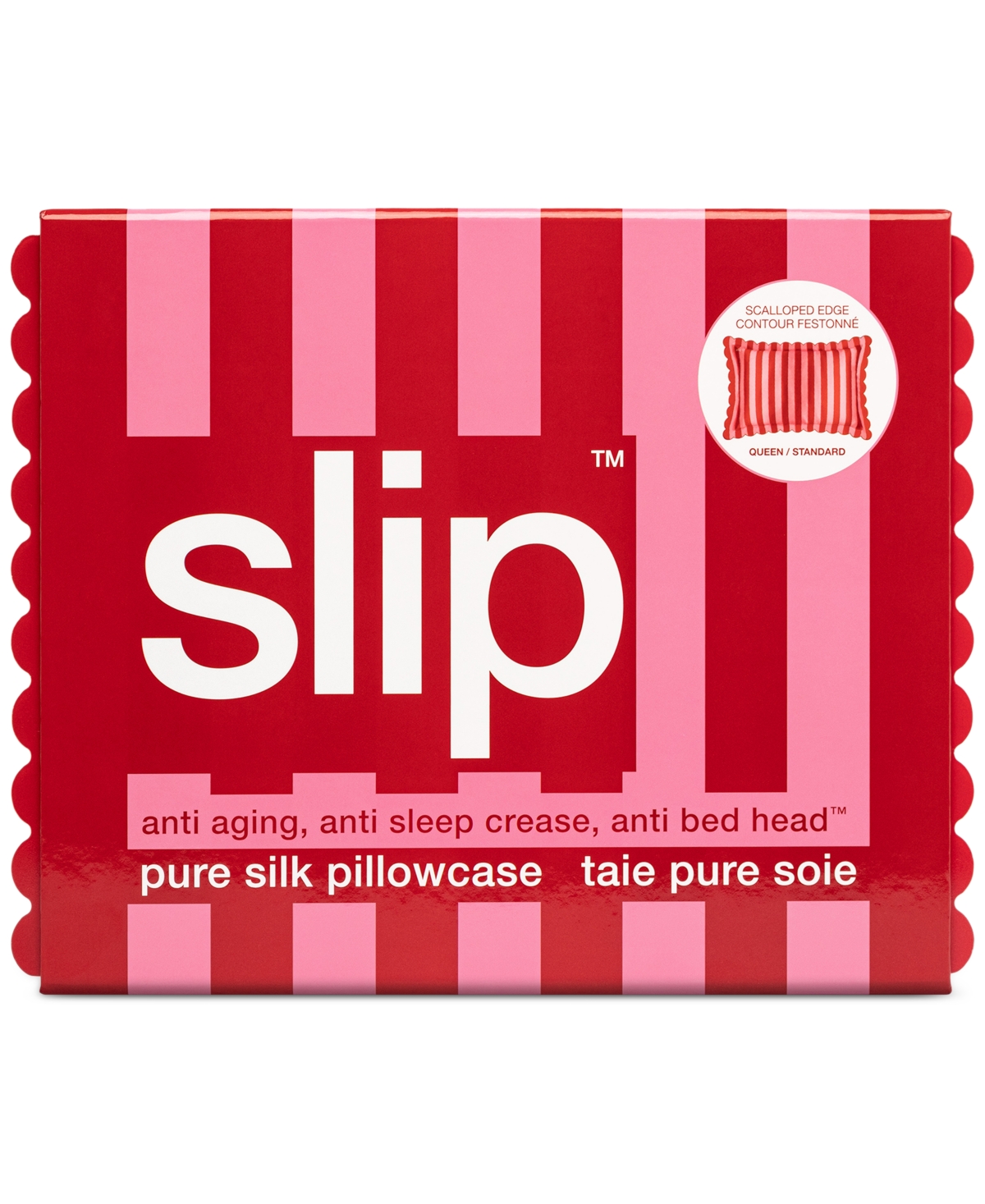 Slip Pure Silk Queen Pillowcase With Scalloped Edge In Sunshade