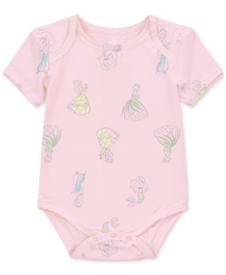 Baby Girls Princesses Bodysuit, Pants & Bib, 3 Piece Set
