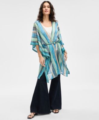 I.N.C. International Concepts - Striped Zig Zag Cover-Up