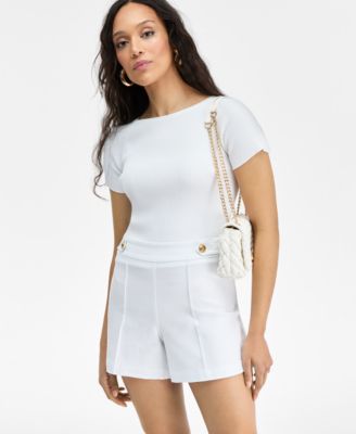  Women's Short-Sleeve Sweater, Exclusively at Macy's 