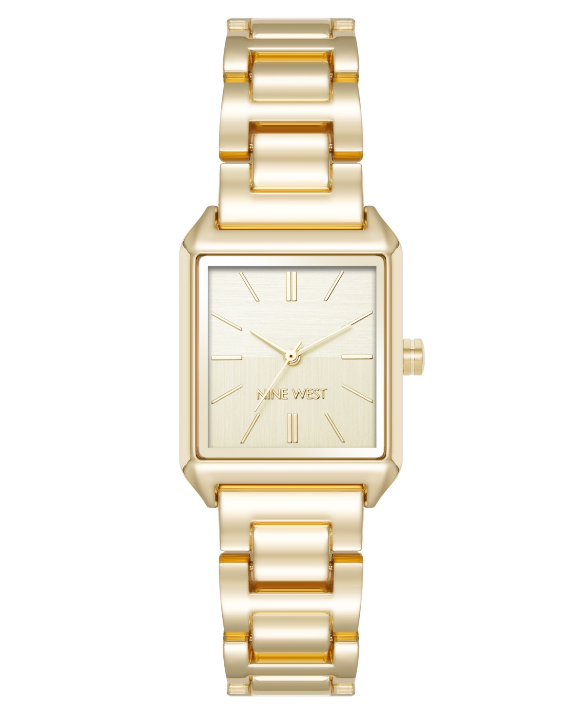 Women's Quartz Rectangular Gold-Tone Metal Alloy Bracelet Watch, 24mm - Gold-Tone