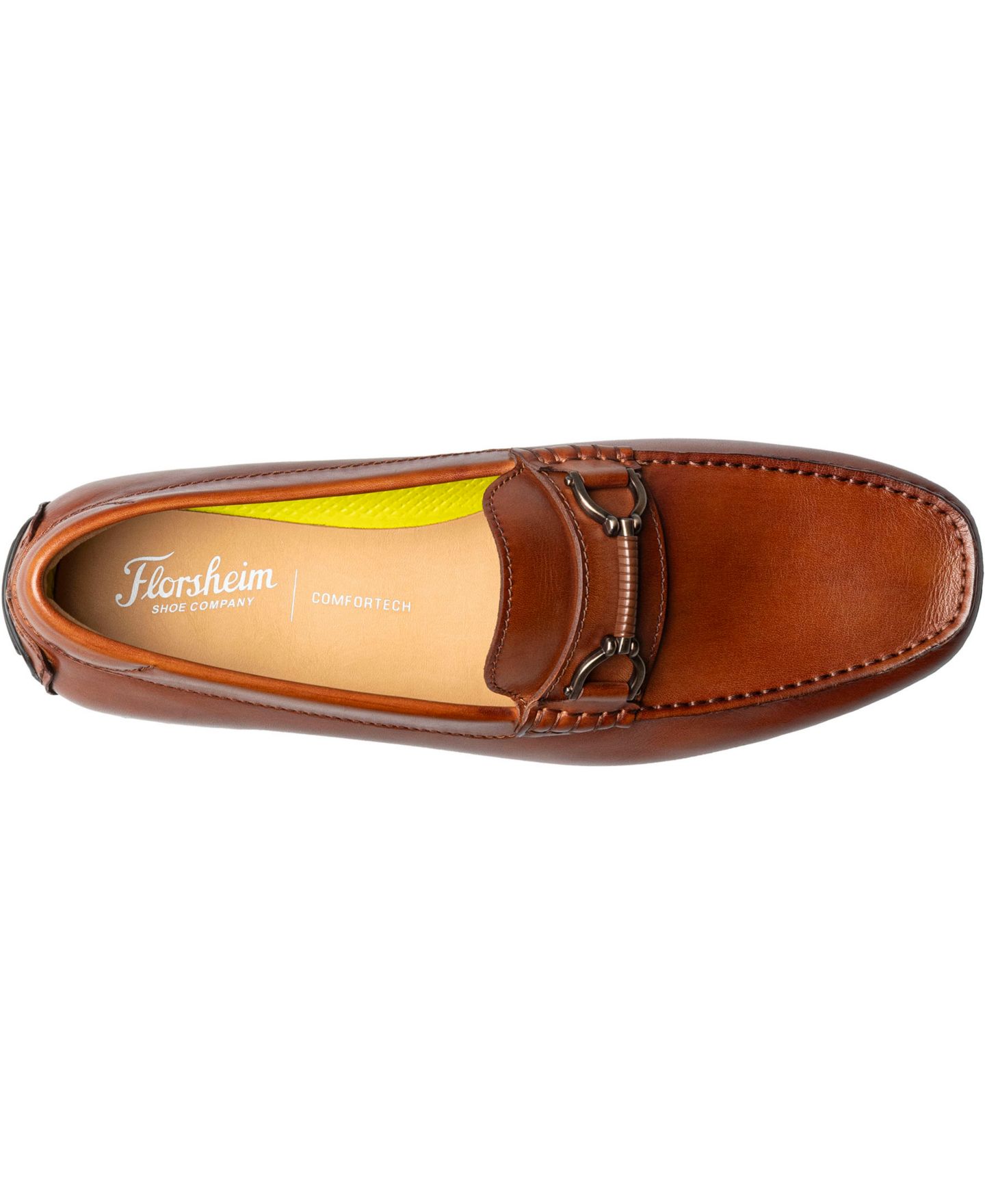Мужские туфли Florsheim Motor Moc Toe Bit Loafer, цвет: Коньячный — фото 6