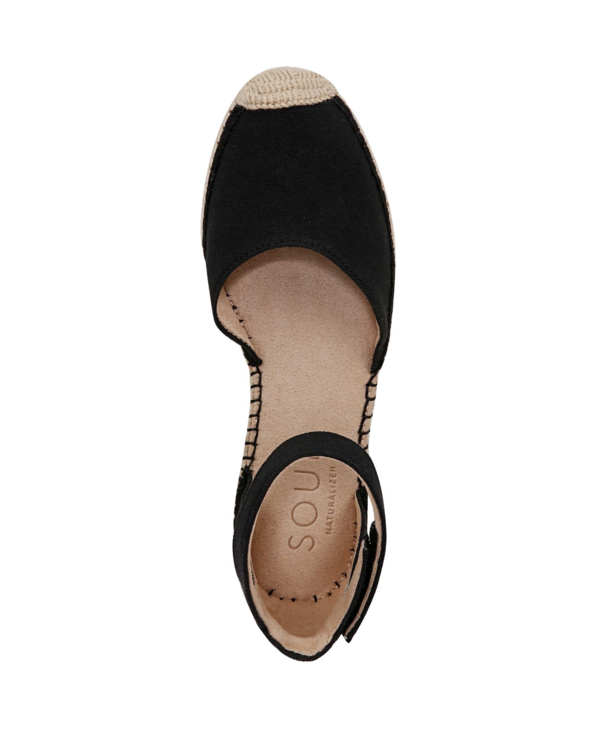 Shop Soul Naturalizer Women's Wren Ankle-strap Wedge Espadrilles In Black Canvas