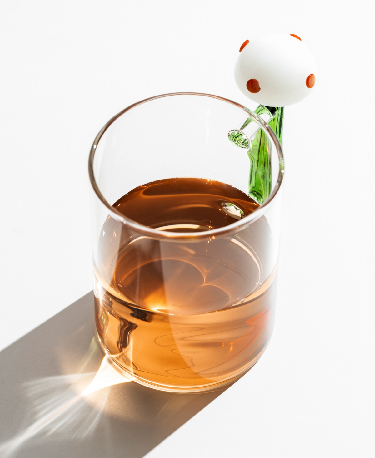 Ichendorf The Alice Collection Mushroom-handle Borosilicate Glass Jug 18cm In White