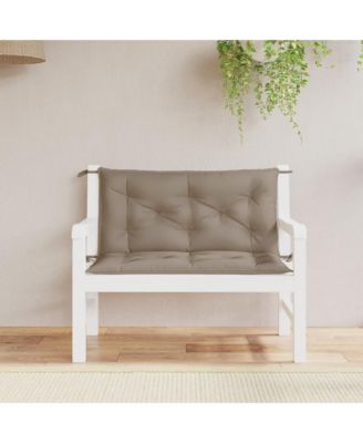 Garden Bench Cushions 2 pcs Taupe 39.4"x19.7"x2.8" Oxford Fabric