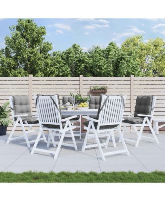 Lowback Chair Cushions 6 pcs Gray Oxford Fabric