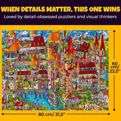 1000 Piece Jigsaw Puzzle for Adults – Themed Puzzles with Bonus Challenges