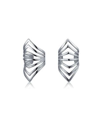 Minimalist Chevron Ear Cuff Cartilage Clip Wrap Helix Gold Plated Silver