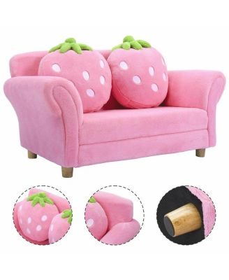 Kids Strawberry Armrest Chair Sofa