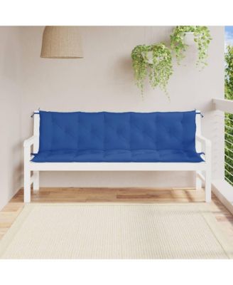 Garden Bench Cushions 2 pcs Blue 70.9"x19.7"x2.8" Oxford Fabric