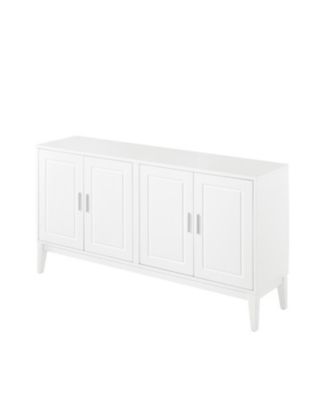 Streamdale White 4-Door Sideboard Cabinet with Adjustable Shelf