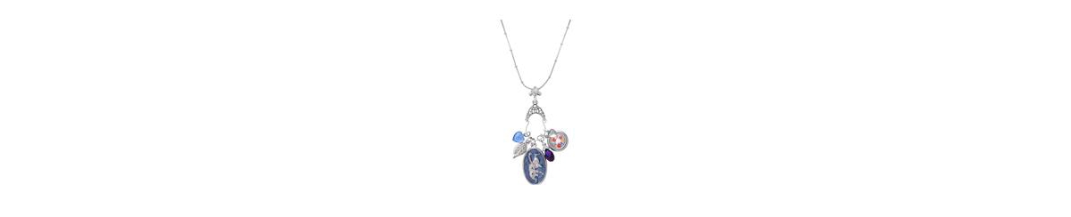 2028 BLUE ANGEL CHARM HOLDER NECKLACE