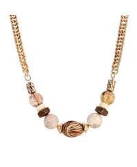 Gold-Tone Riverstone Multi Bead Necklace