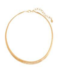 Gold-Tone Textured Omega Collar Necklace