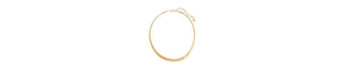 2028 Gold-tone Textured Omega Collar Necklace In Yellow