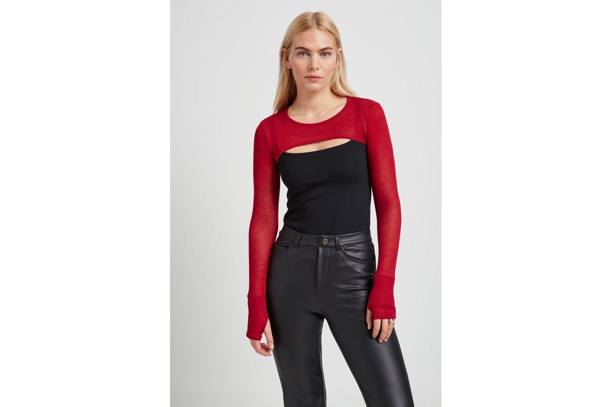 Women's Sheer Selma Bolero - Red