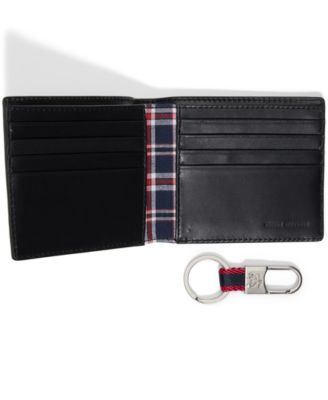 Men's Wallet Box Leather Wallet with Change Purse Gift Set