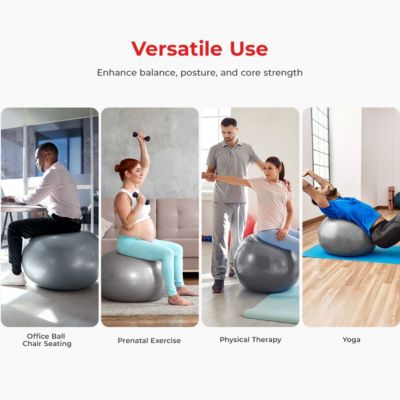 Premium Yoga Ball Medium 65CM Anti-Burst Exercise Ball with Pump for Workouts, Physical Therapy