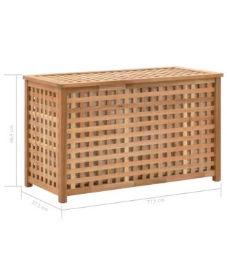 Laundry Chest 30.5&amp;quot;x14.8&amp;quot;x18.3&amp;quot; Solid Wood Walnut