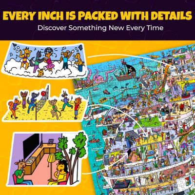 1000 Piece Jigsaw Puzzle for Adults – Themed Puzzles with Bonus Challenges