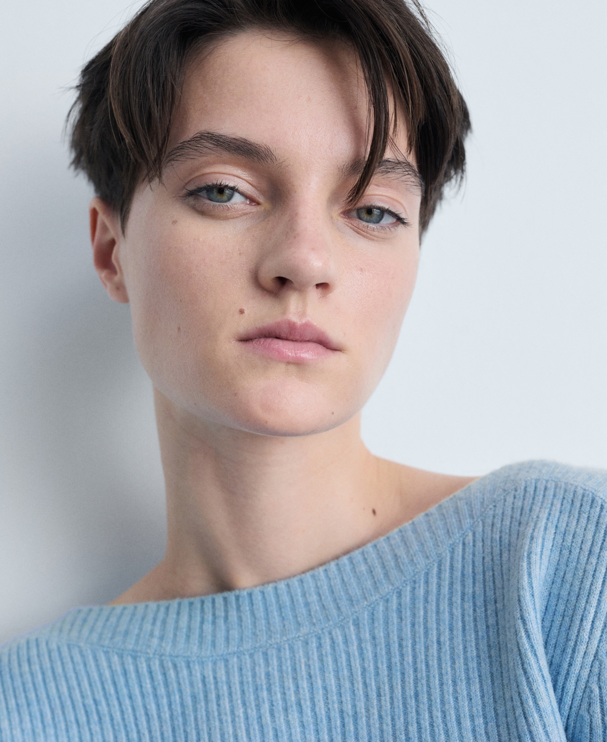 Shop Mango Women's Boat Neck Ribbed Sweater In Sky Blue