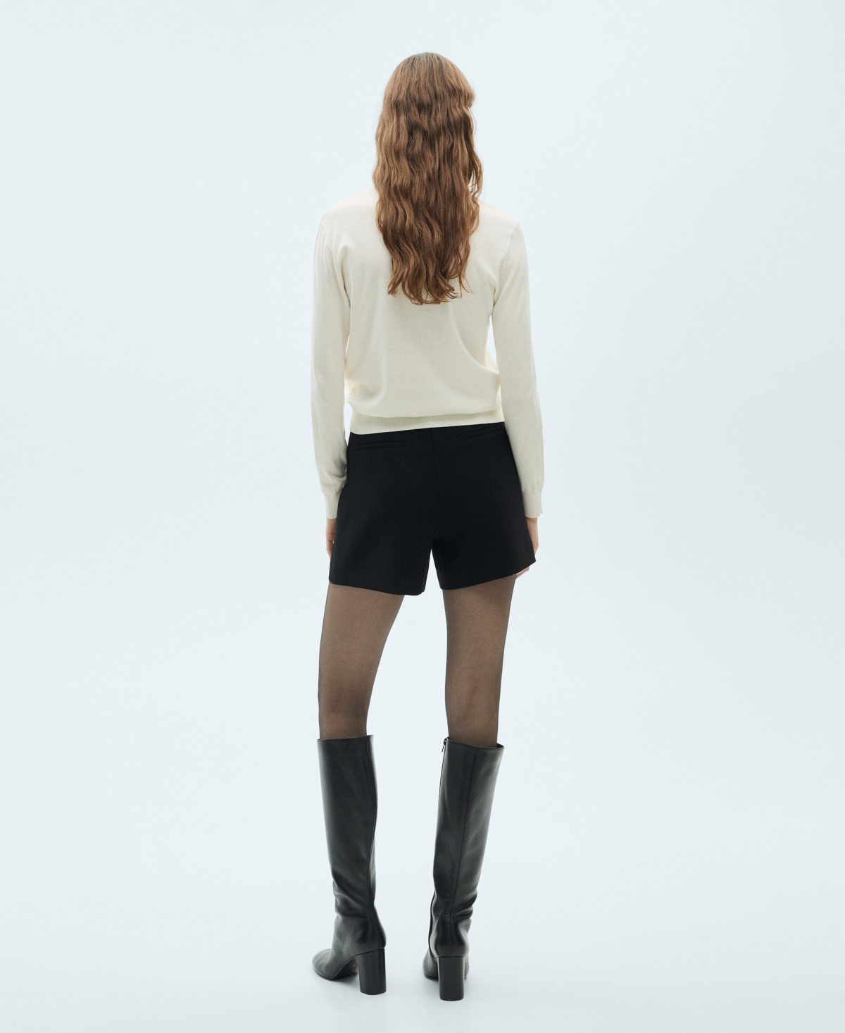 Mango Women's Silk Blend Knitted Sweater In Ecru